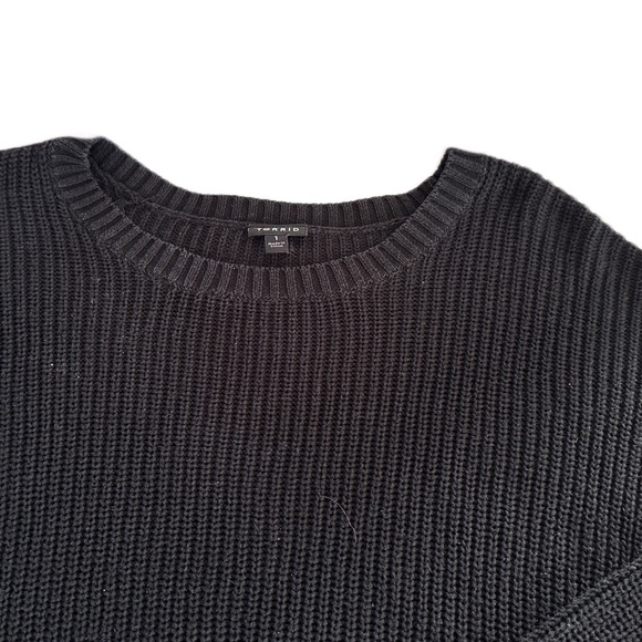 Torrid Black Crop Sweater - Picture 4 of 5